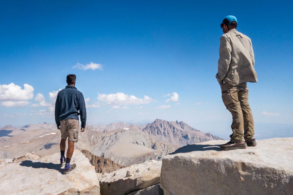 Standing on top of Mt Whitney looking east.