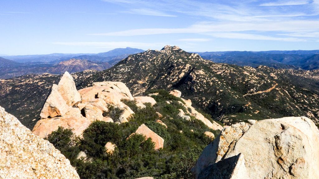 View of Gaskill Peak from Lawson Peak in Cleveland National Forest.